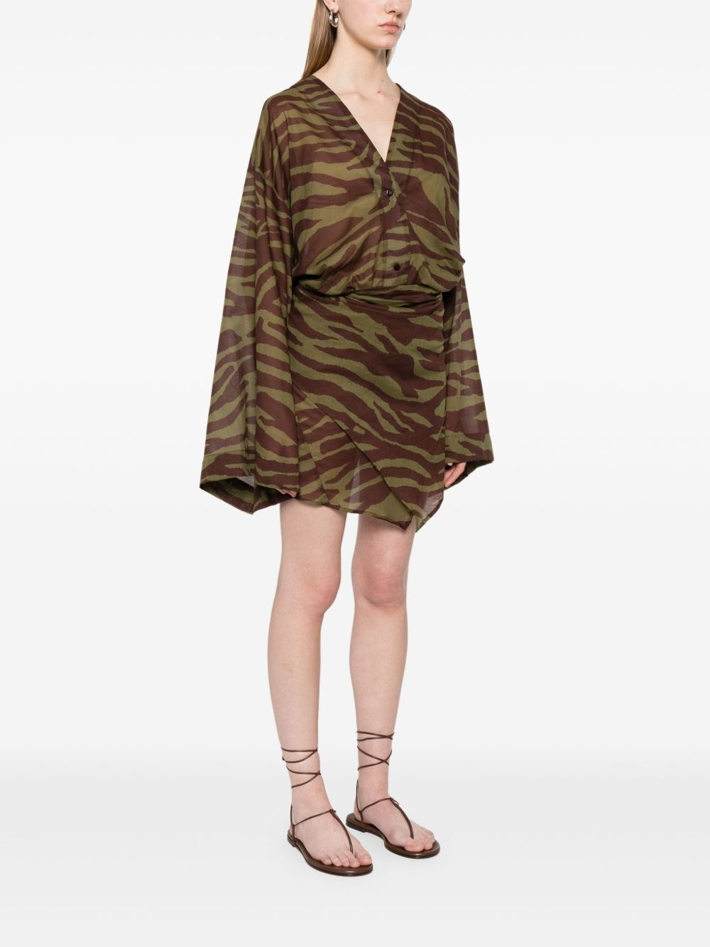 zebra-print mini dress - 3