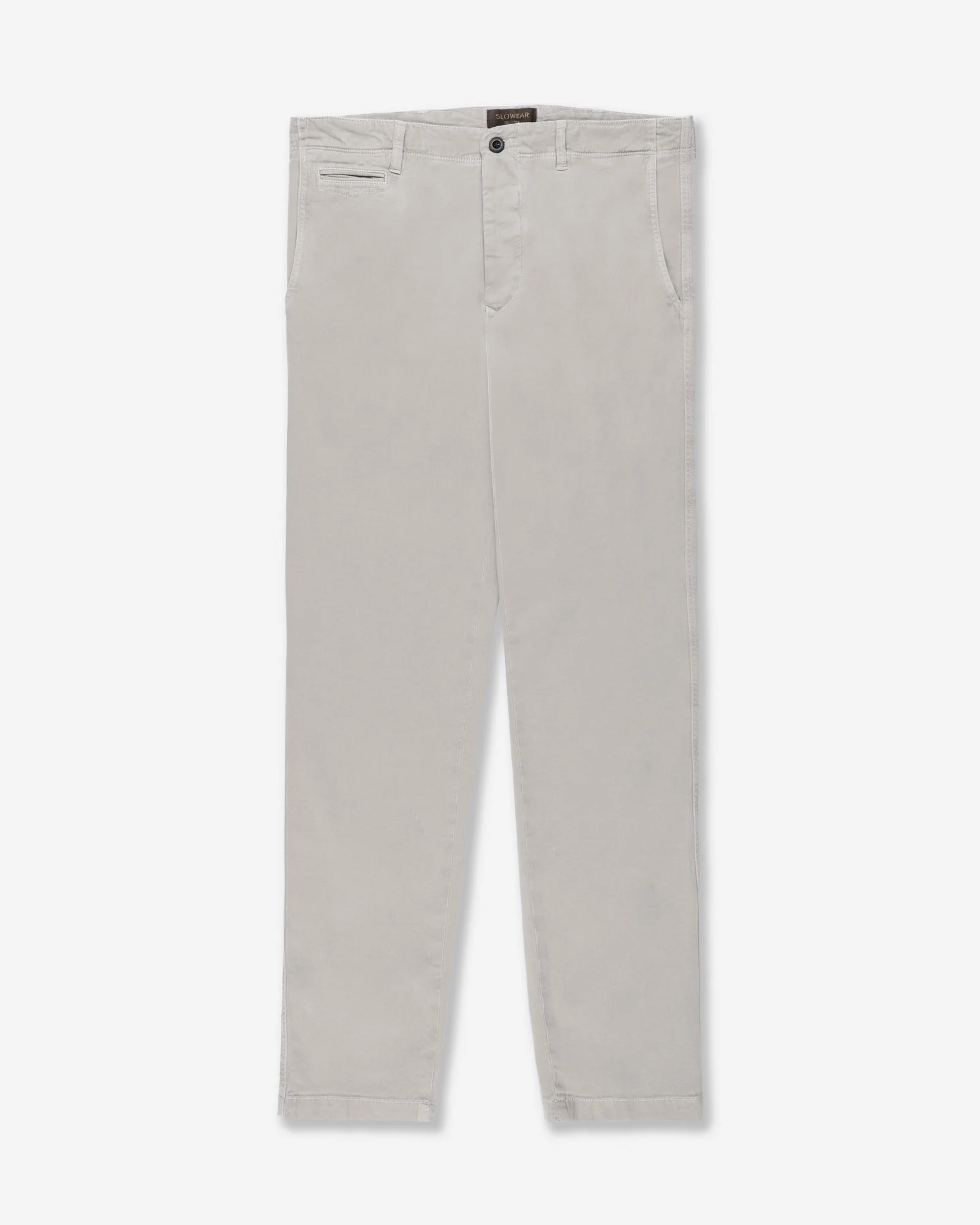 Tapered-fit cotton and linen trousers - 1