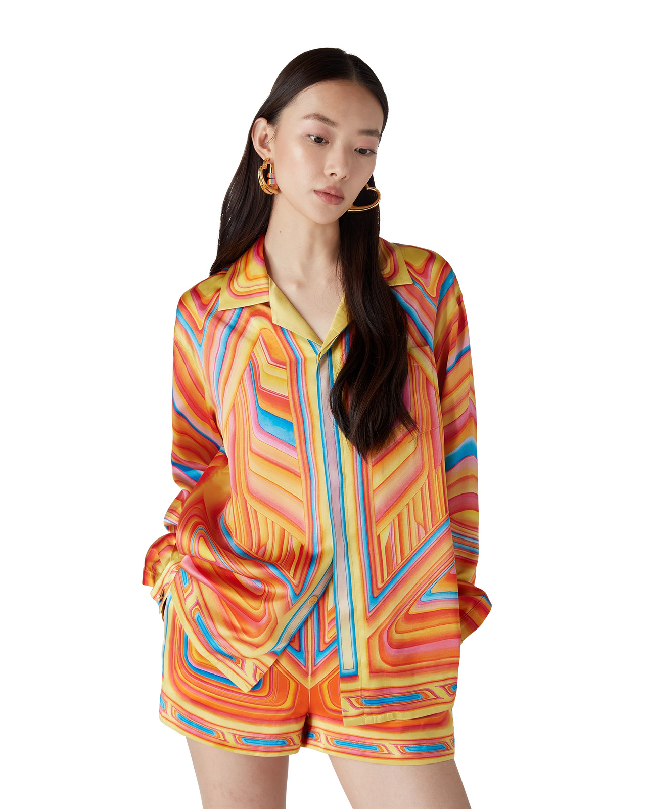 Low Rider Long Sleeve Silk Shirt - 4