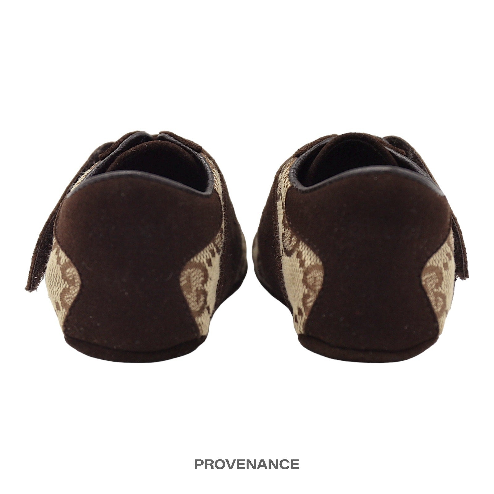 Gucci GG Canvas Suede Velcro Runner Infant - Brown - 6