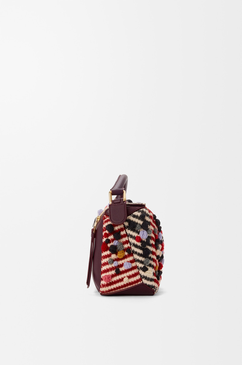 Small Puzzle bag in embroidered textile 5
