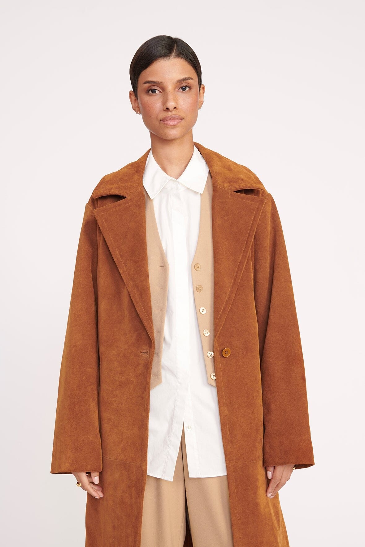 STAUD HOLDEN COAT TAN - 3