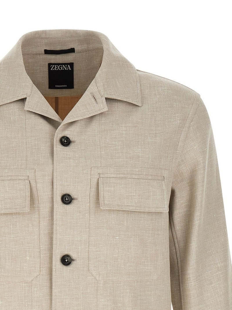 Crossover patch-detail overshirt 3
