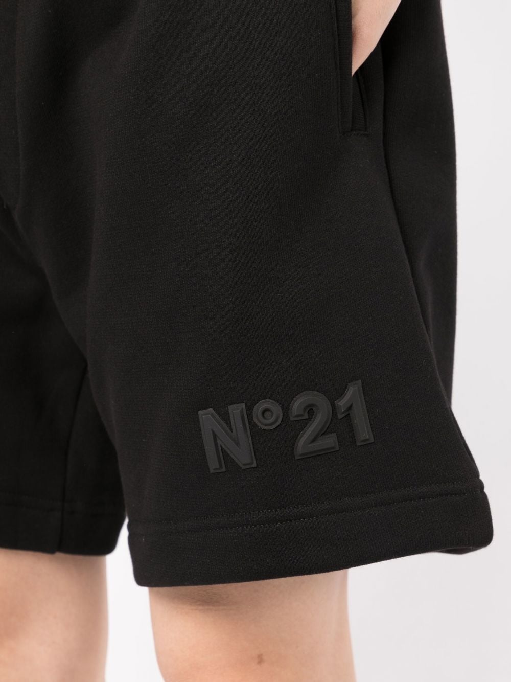 logo-patch track shorts - 5