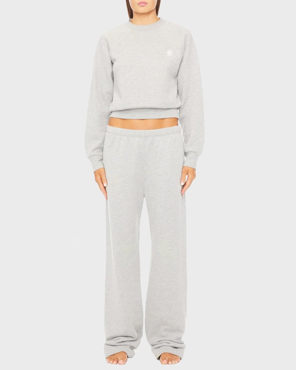 Trousers Straight Leg Sweatpant Heather - 3