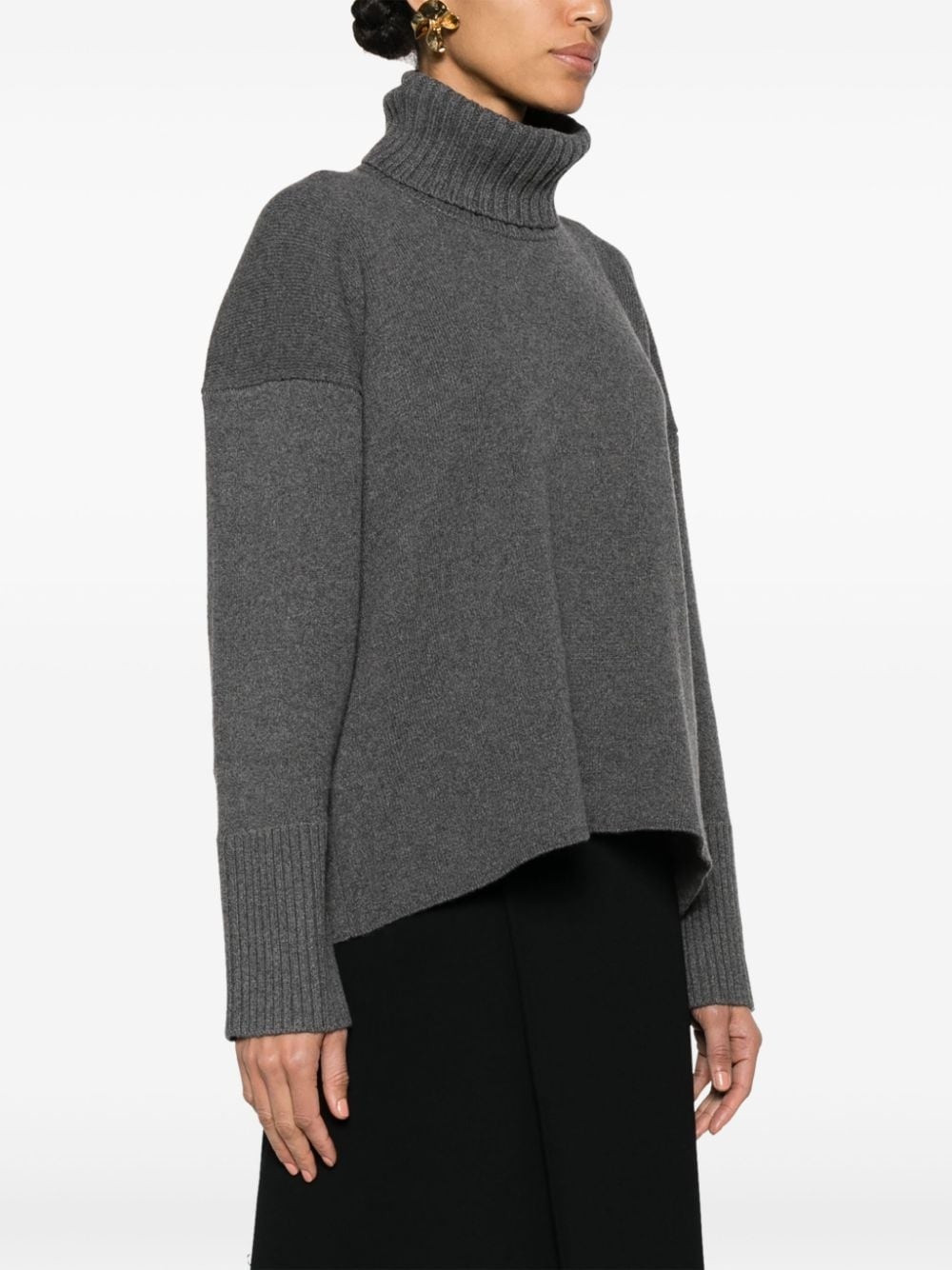 roll-neck cashmere-blend jumper - 3