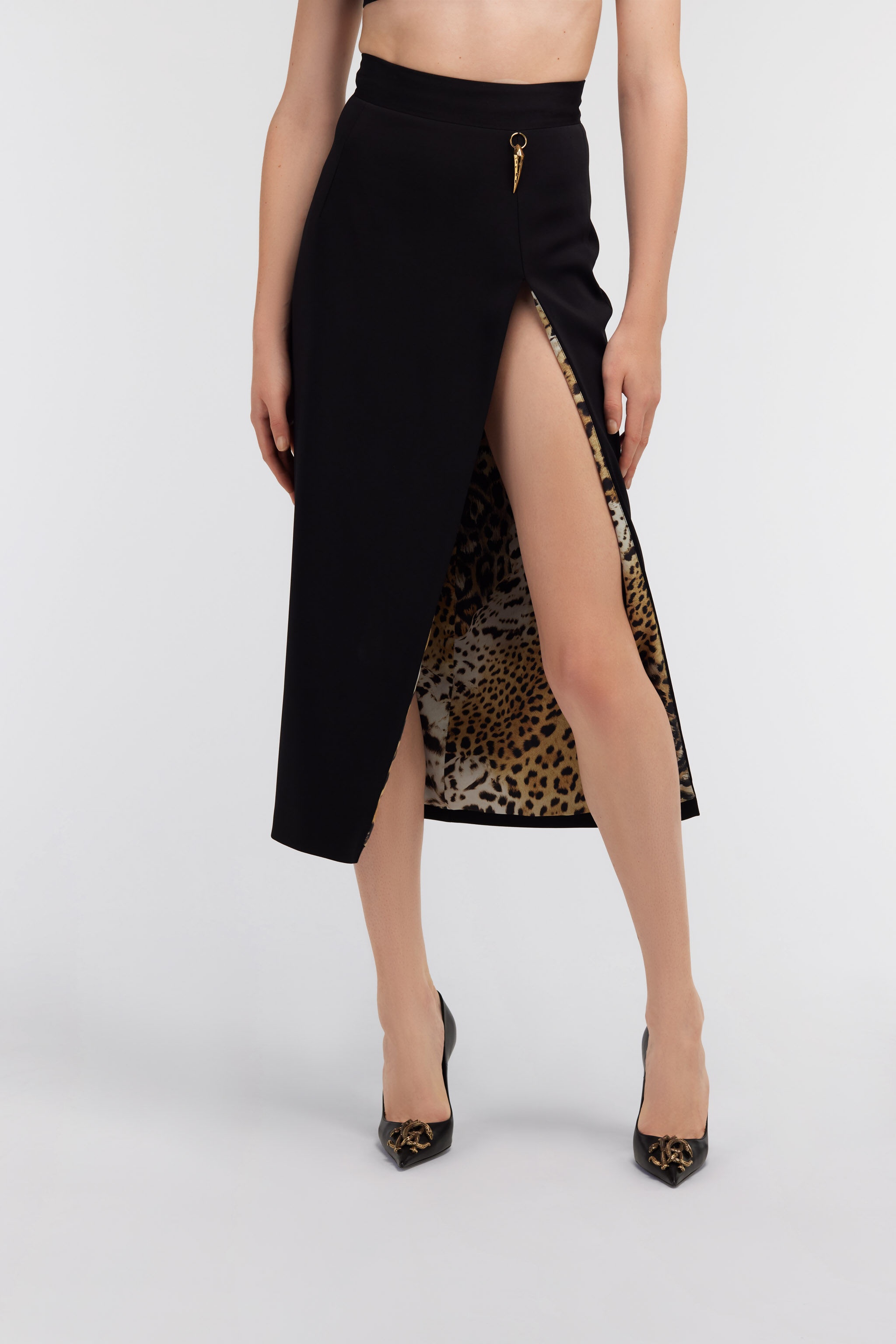 Midi skirt with slit - 5