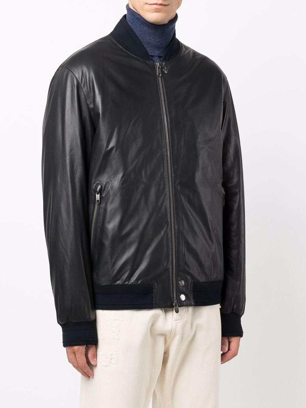 zipped bomber jacket - 3