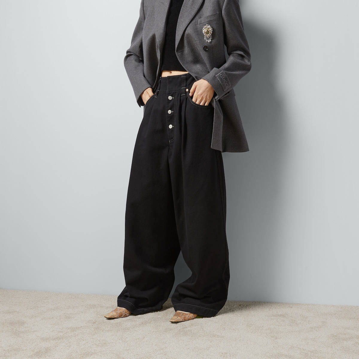 Oversize denim pant - 5