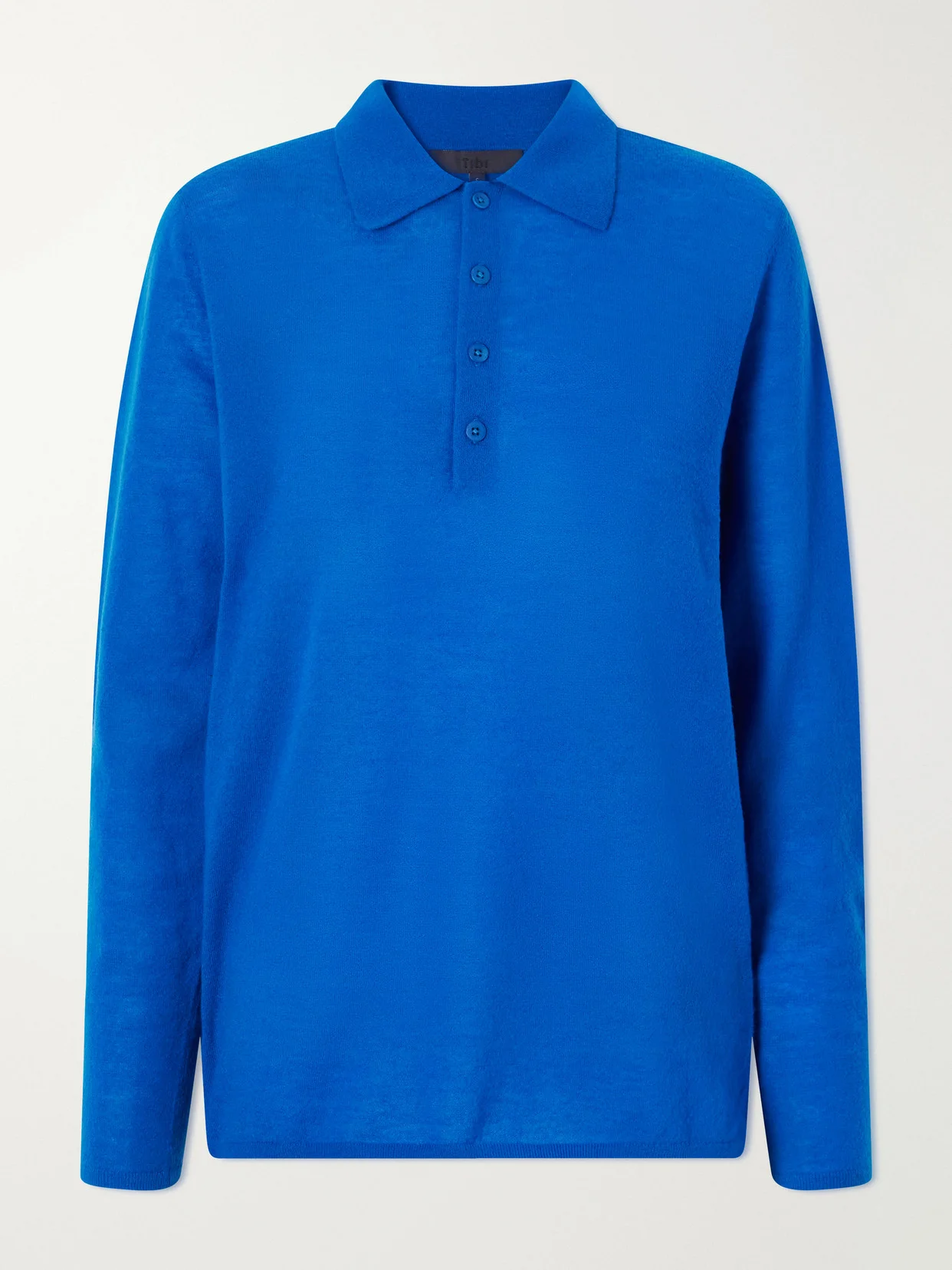 Wool-blend Knit Polo Sweater - 1