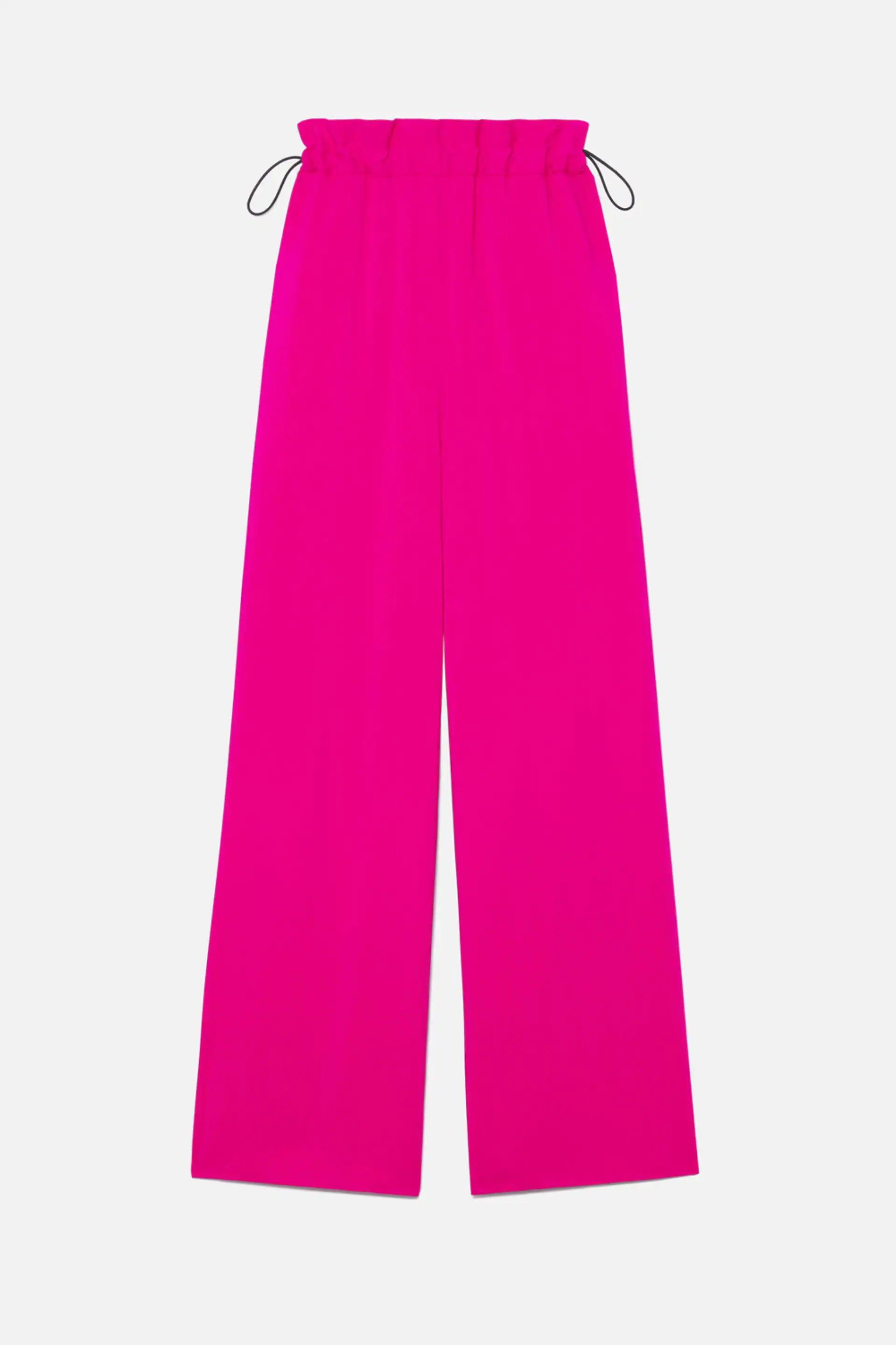 Flared Trousers With Elasticated Waist - 1