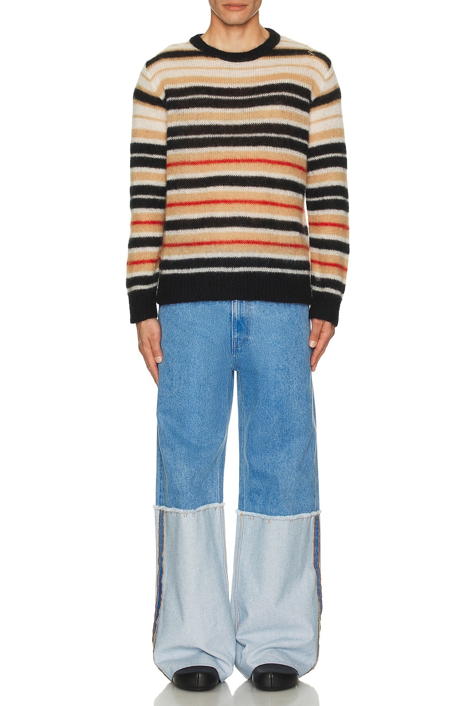 Round Neck Striped Sweater - 4