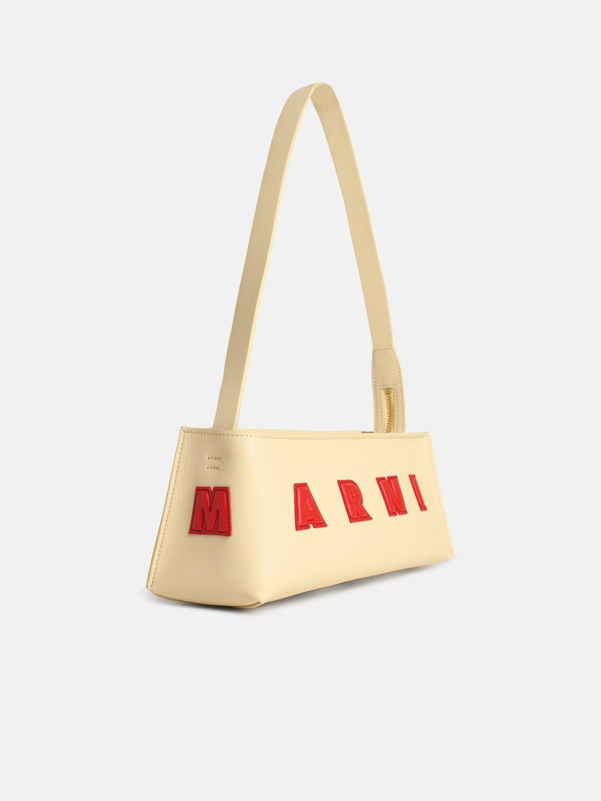 'MUSEO BAGUETTE' CREAM LEATHER BAG - 2