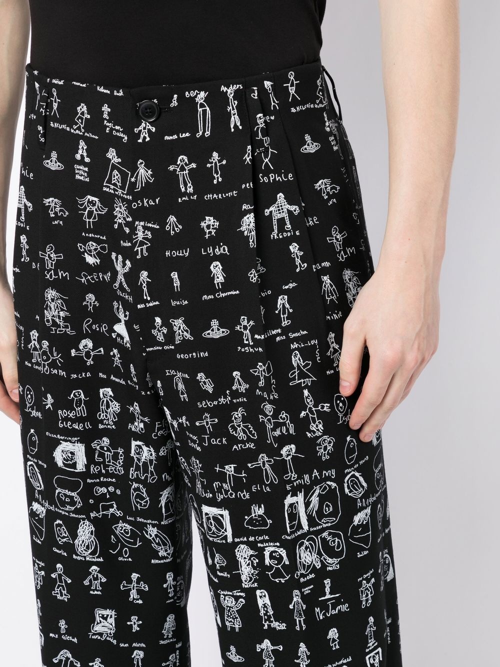 all-over graphic print trousers - 5