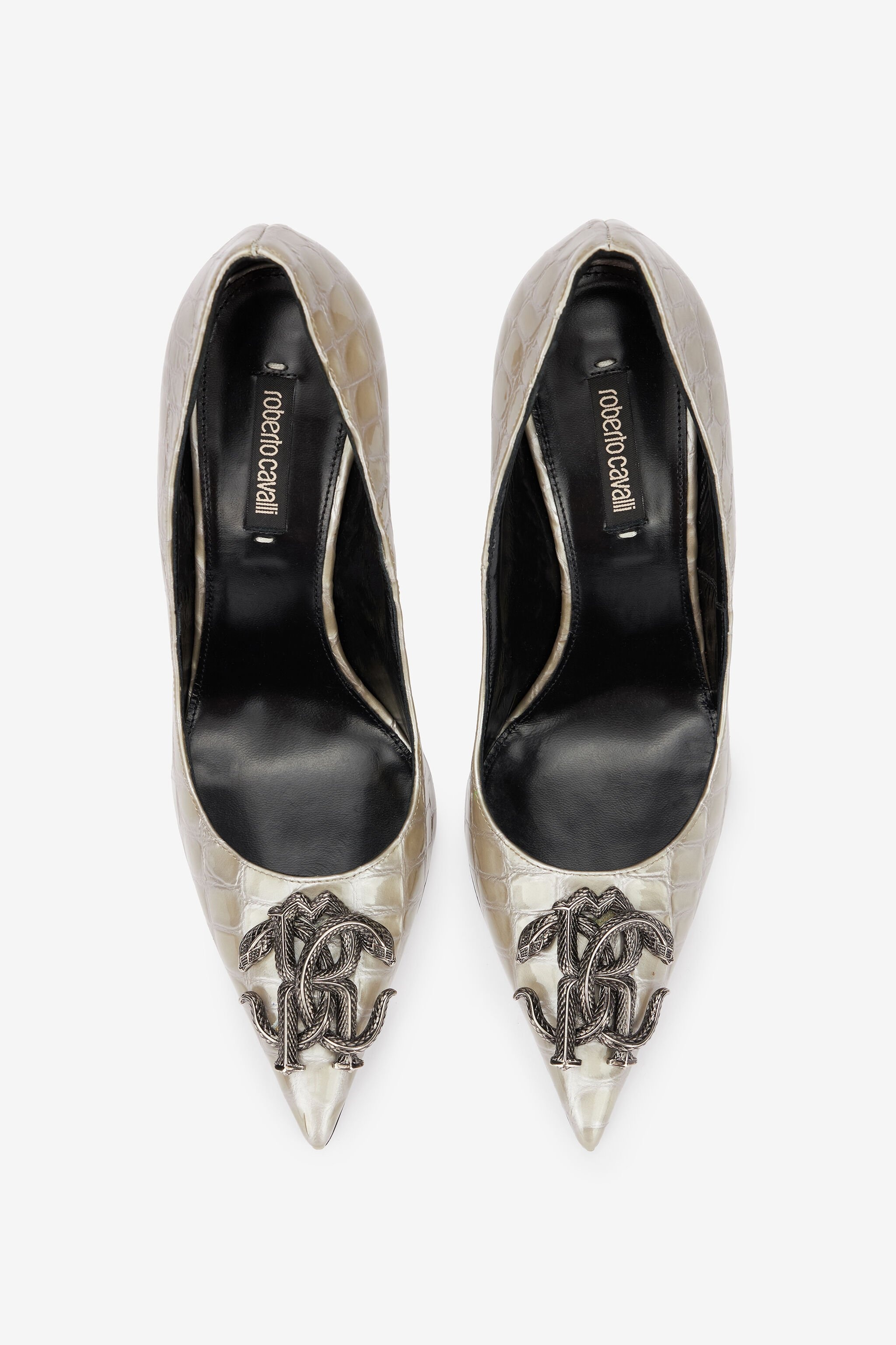 Pumps With Mirror Snake Monogram - 5