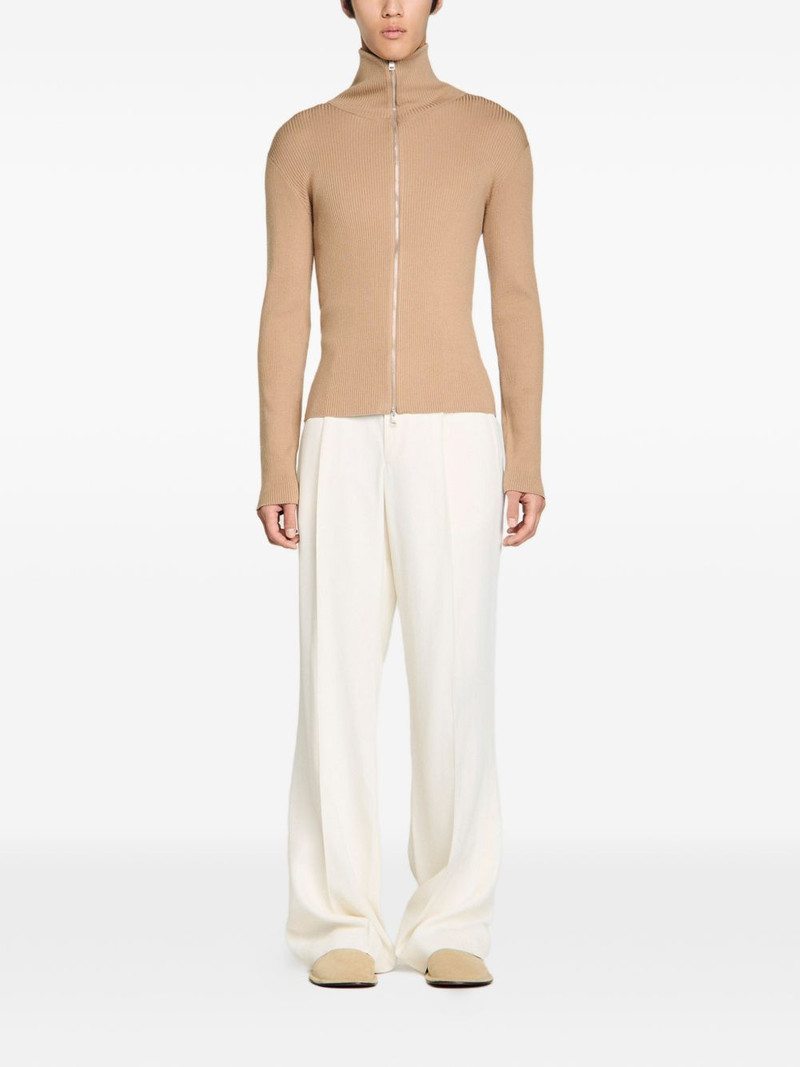 Sandro ribbed zip cardigan outlook