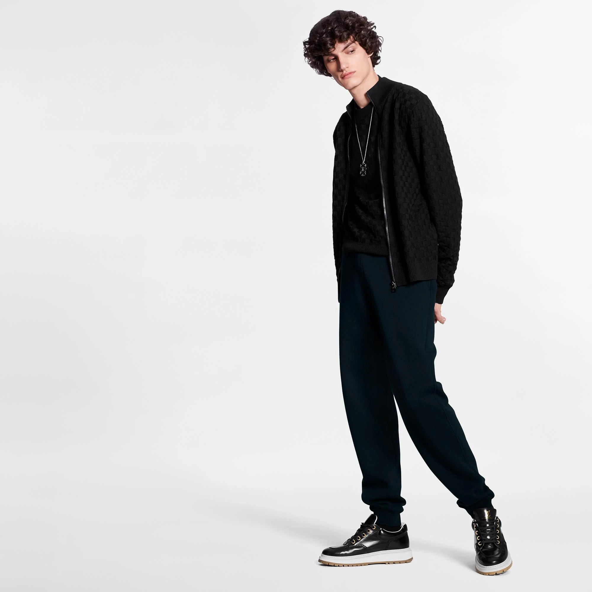 Damier Signature Zip-Through Cardigan - 5