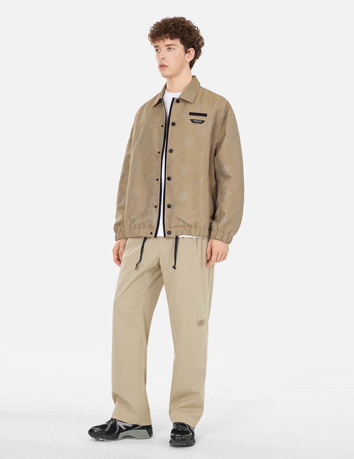 Monogram Logo Jacquard Oversized Coach Jacket - 3