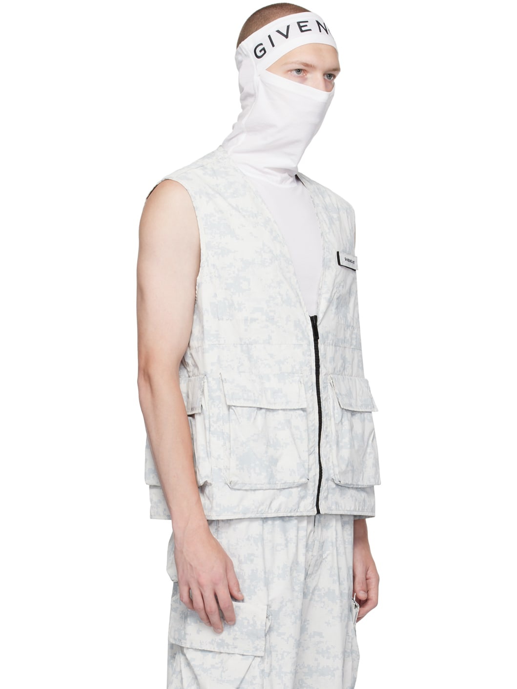 White & Gray Camo Vest - 2