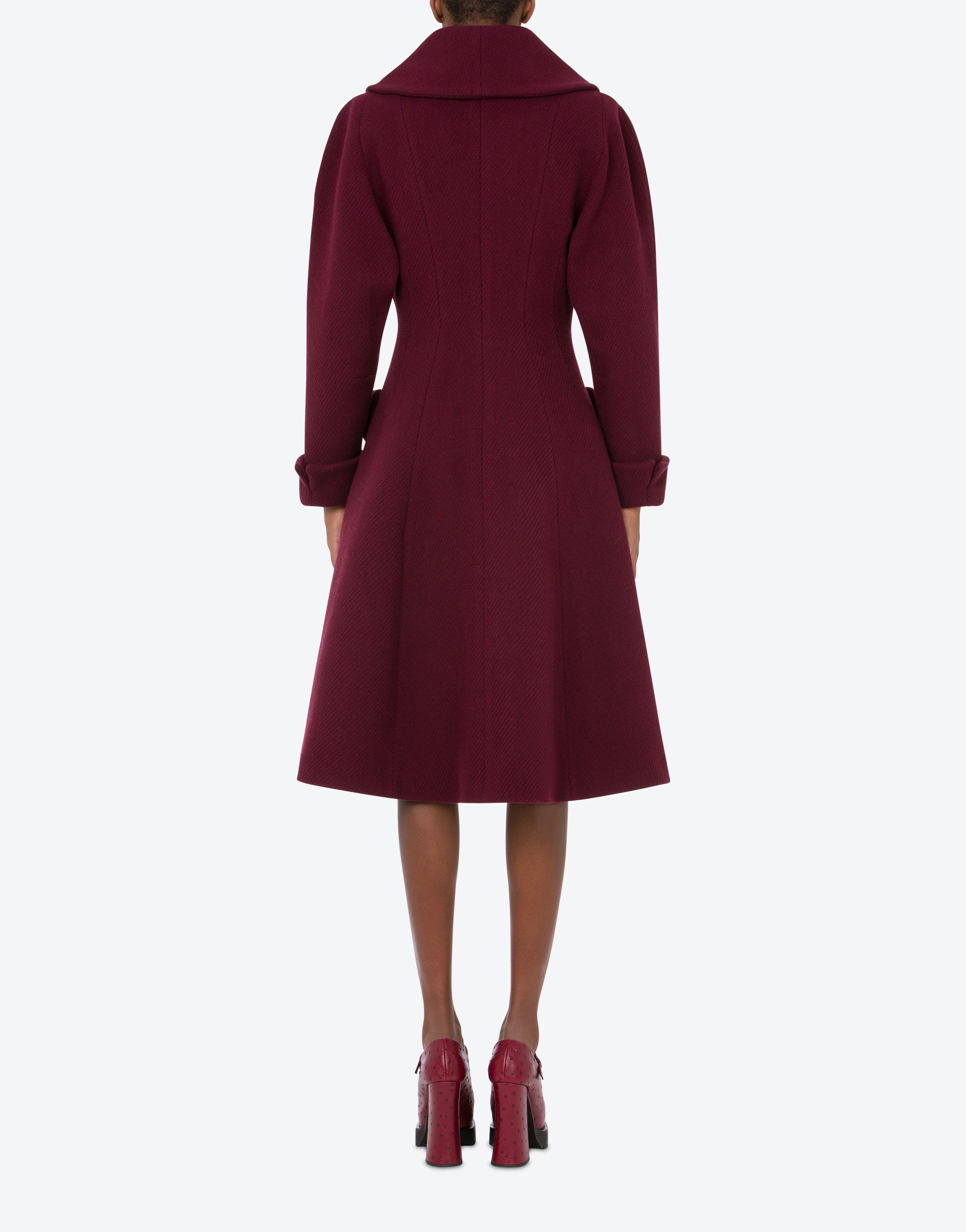 WOOL AND NYLON FELT COAT - 3