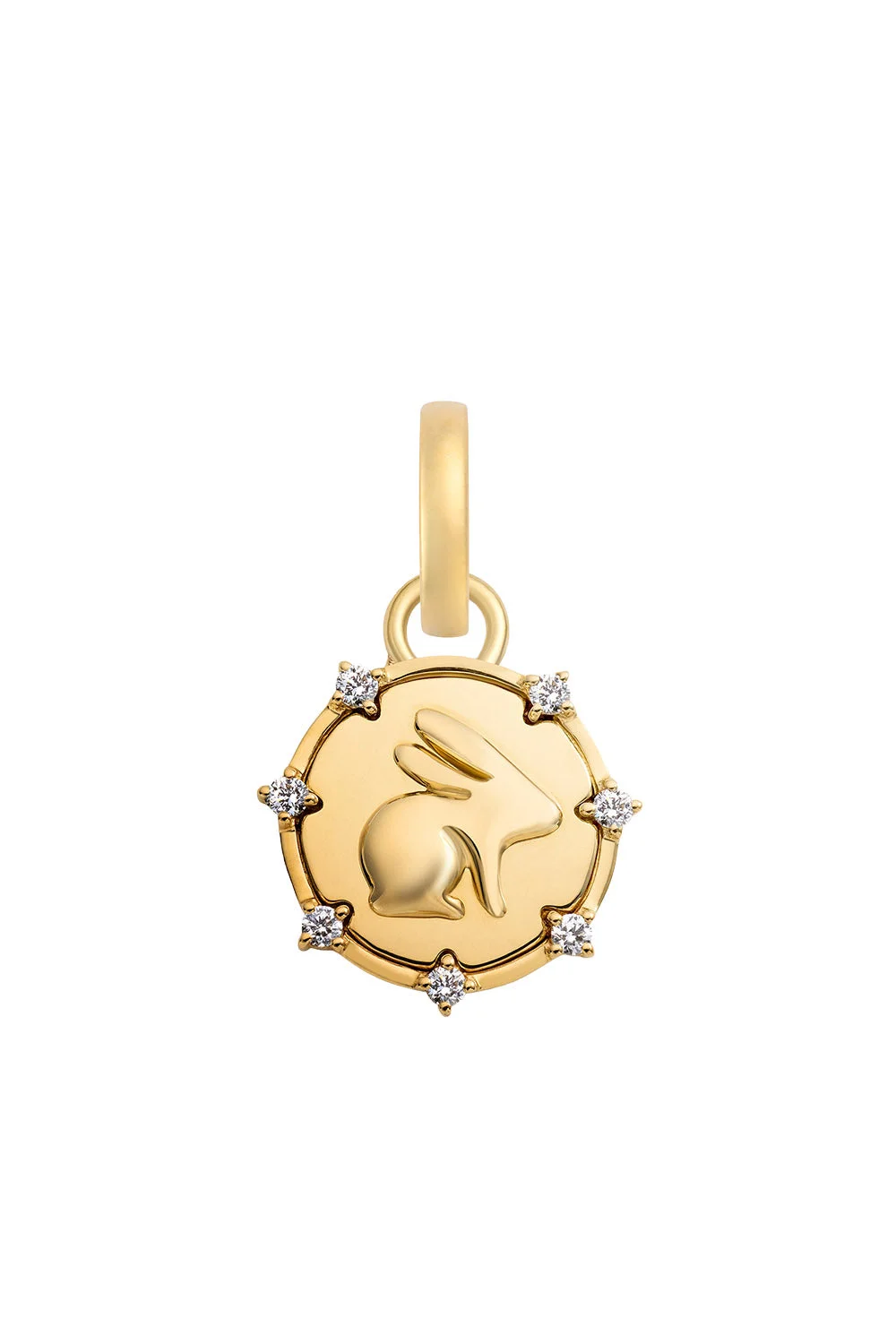 Diamond True Love Bunny Miniature Medallion - 1