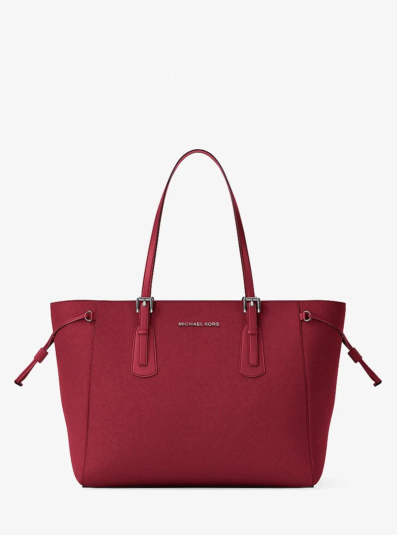 Voyager Large Saffiano Leather Tote Bag - 1