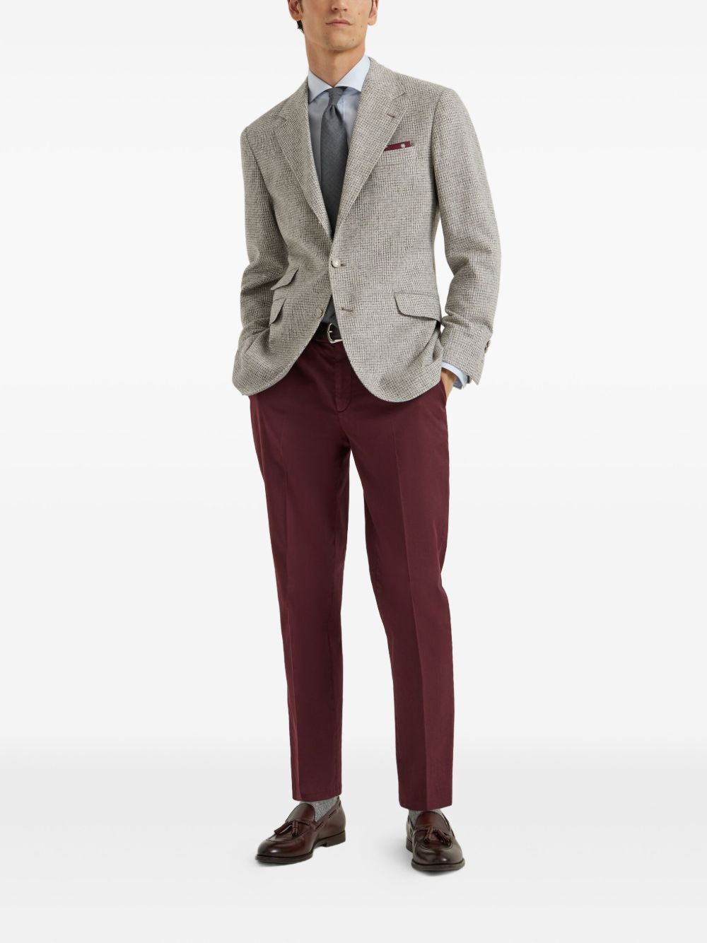 garment-dyed gabardine trousers - 2