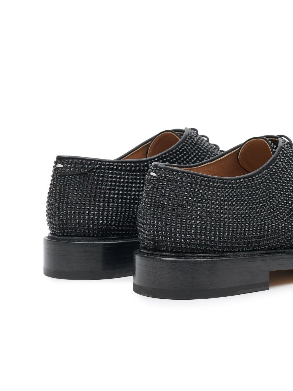 crystal-embellished lace-up shoes - 4