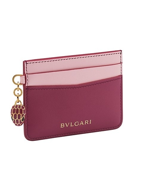 Serpenti Colorblock Leather Card Case - 1