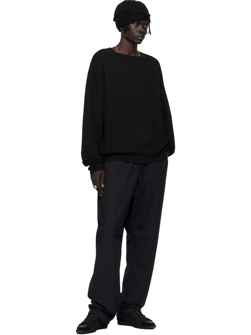 ESSENTIALS Black Oxford Relaxed Sweatpants outlook