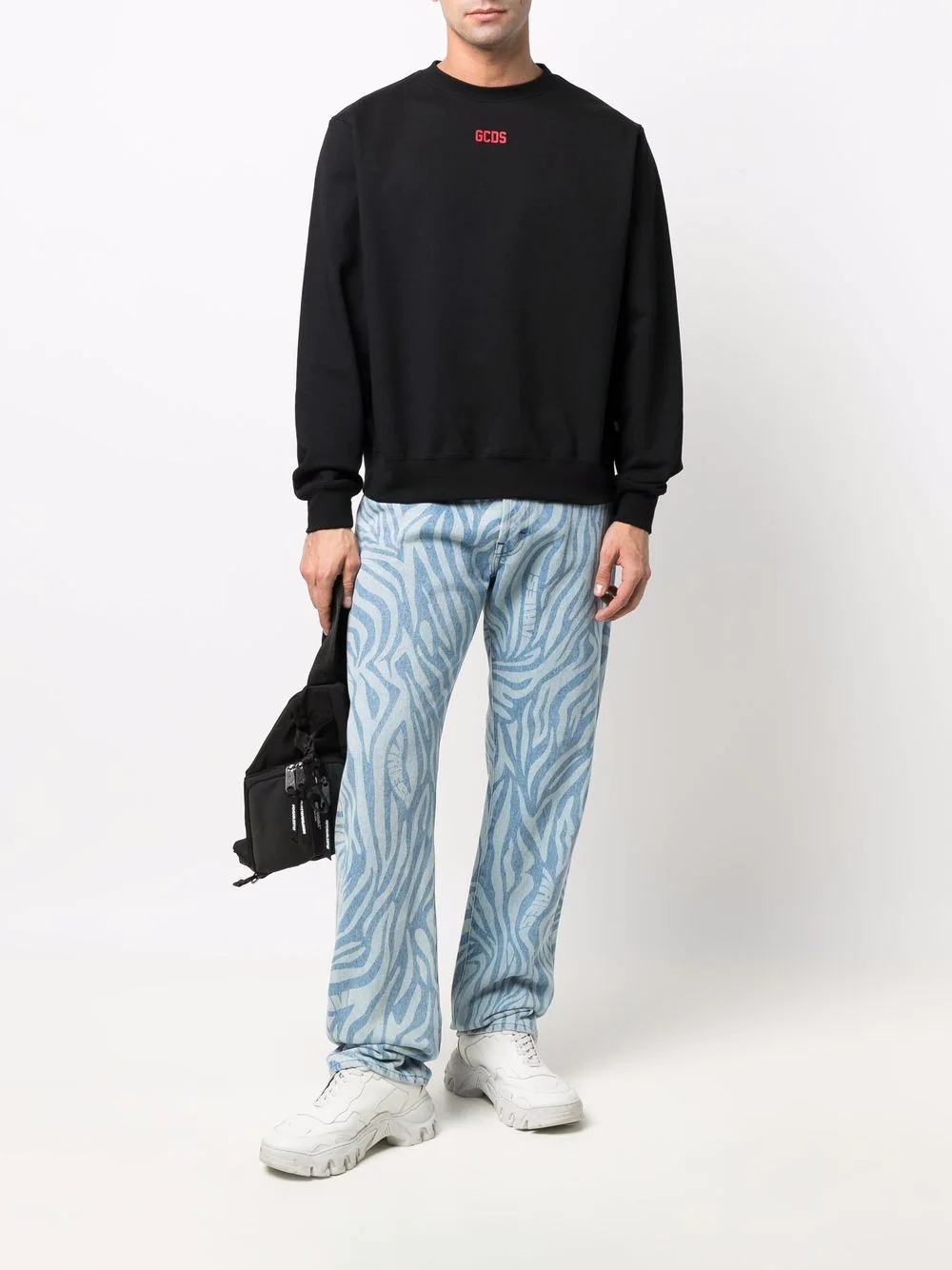 logo-print crew neck sweatshirt - 2