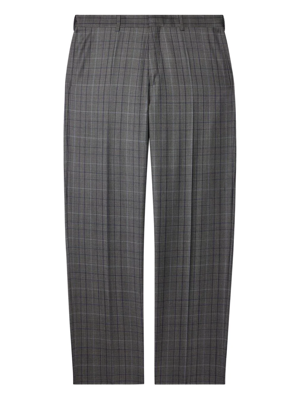 pleated check trousers - 1