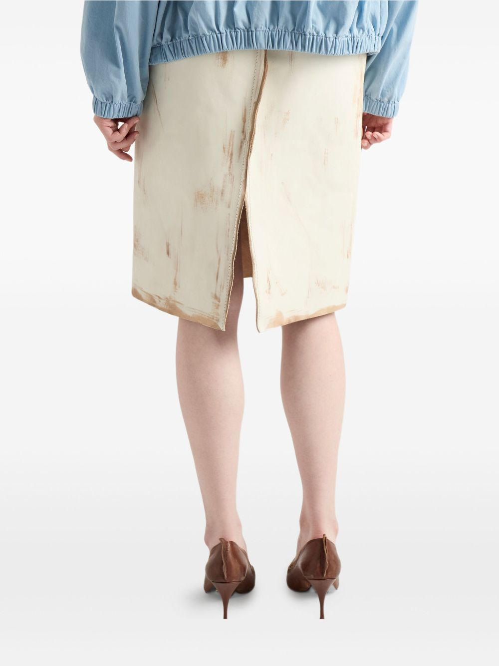 leather midi skirt - 5