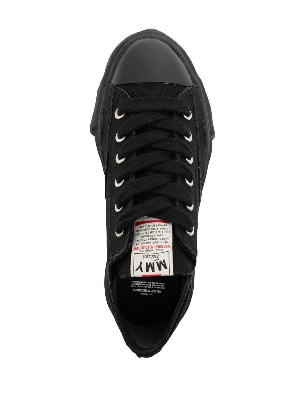 low-top canvas sneakers - 4