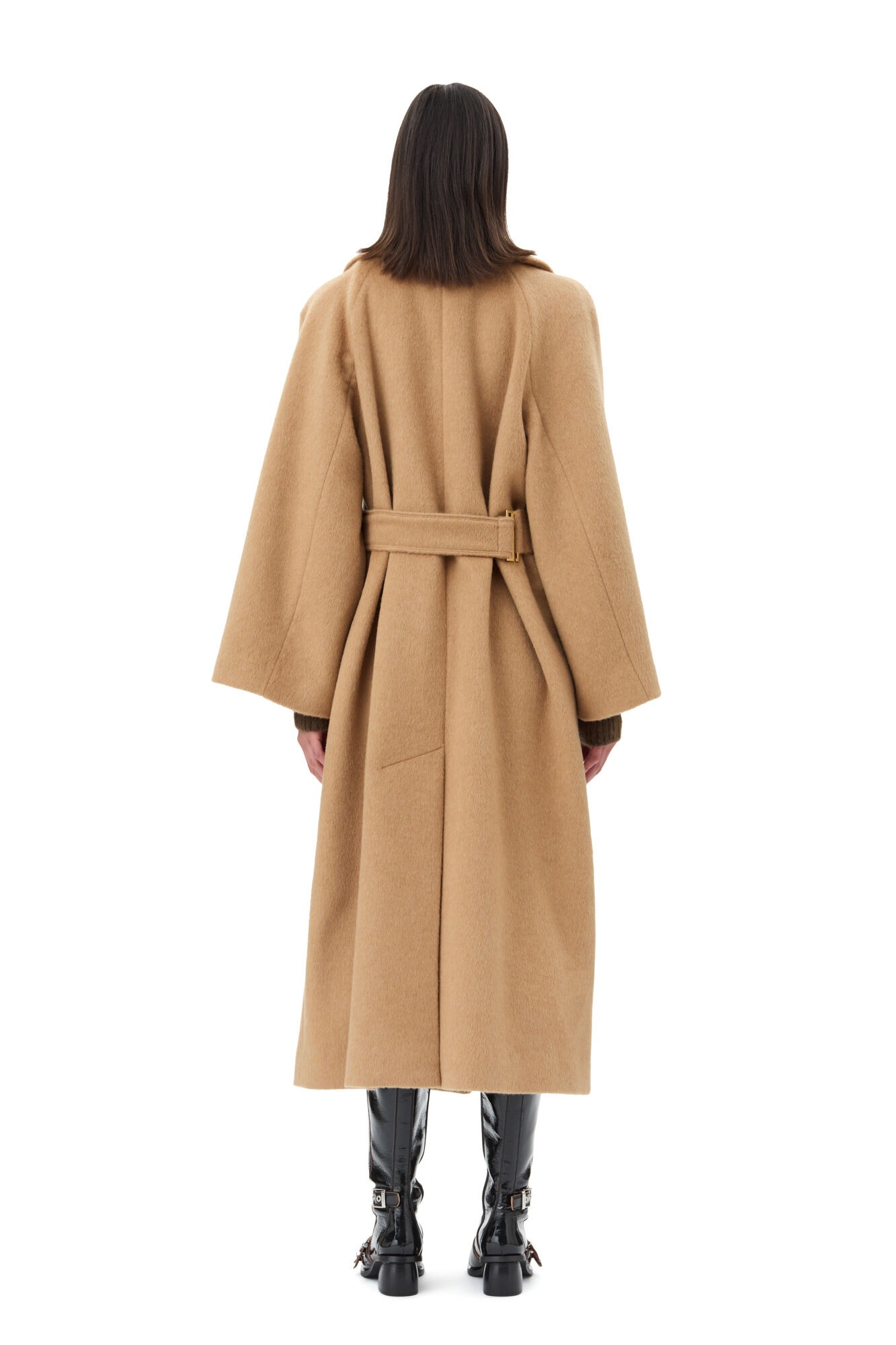 CAMEL WOOL-BLEND COAT - 6