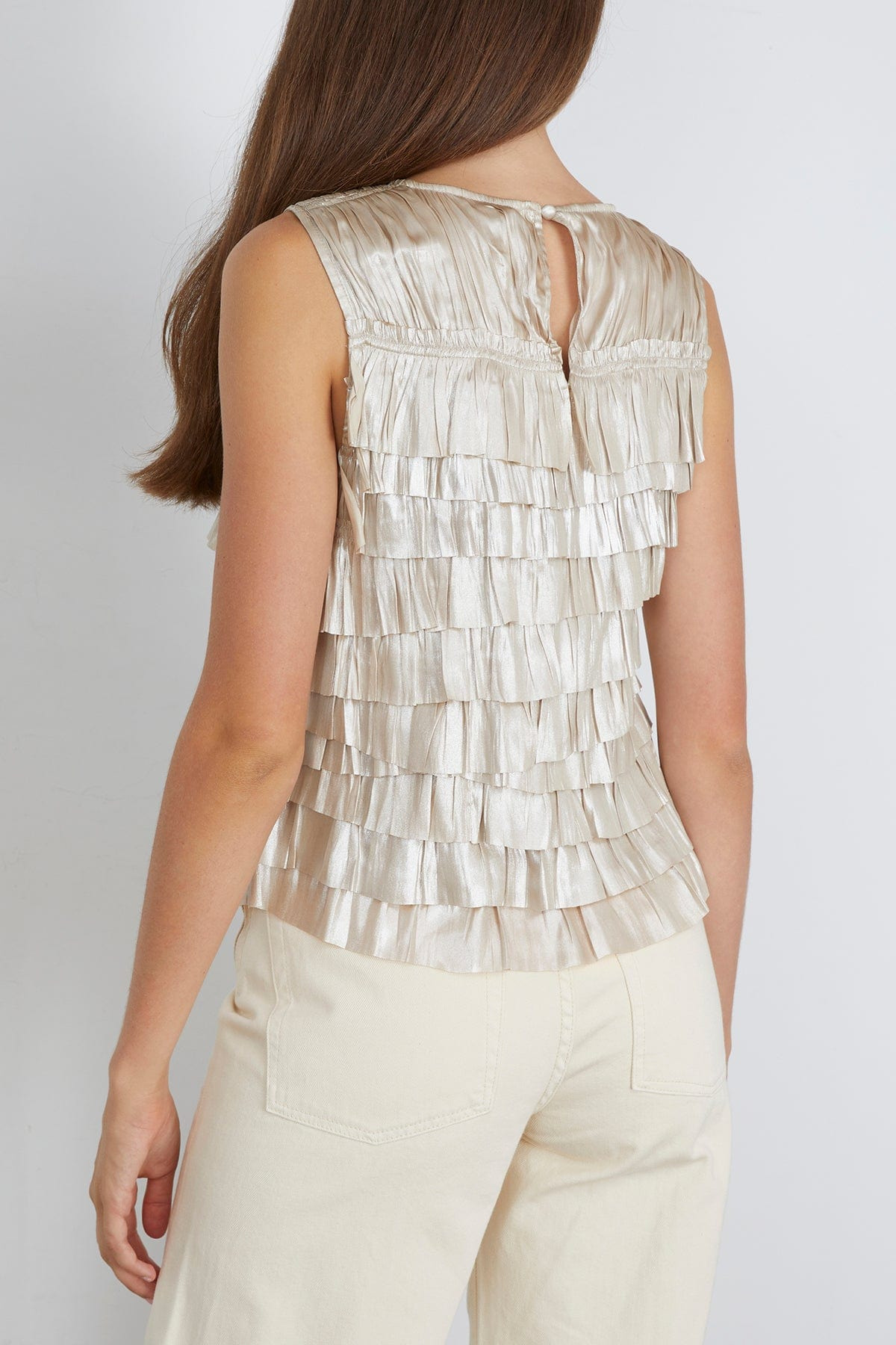 Quinn Layered Sleeveless Top in Opal - 4