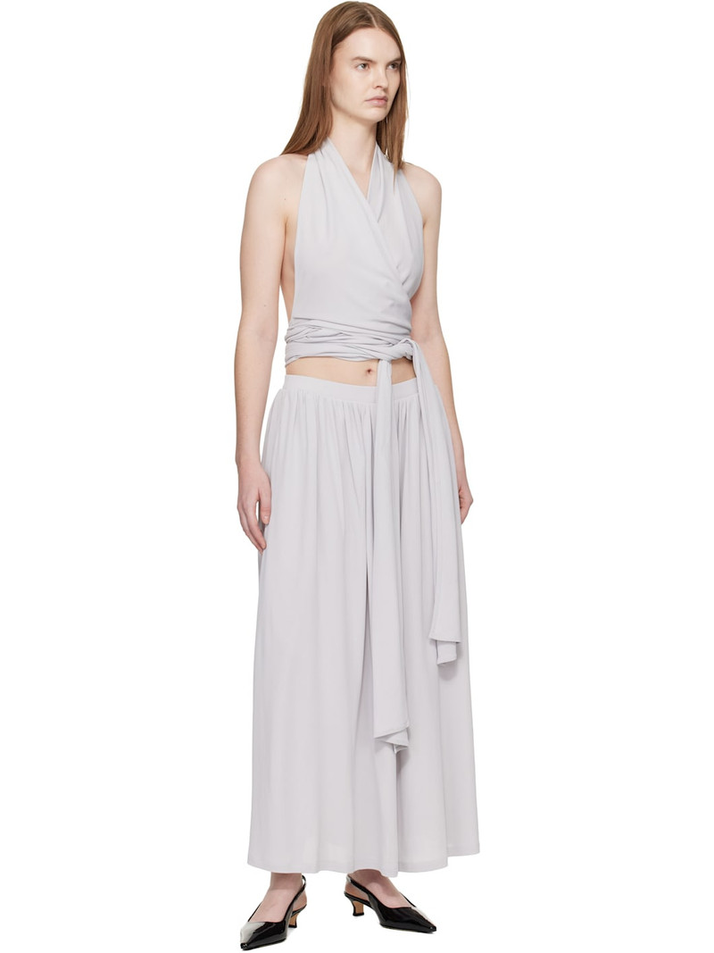 AYA MUSE Gray Aelir Midi Skirt outlook