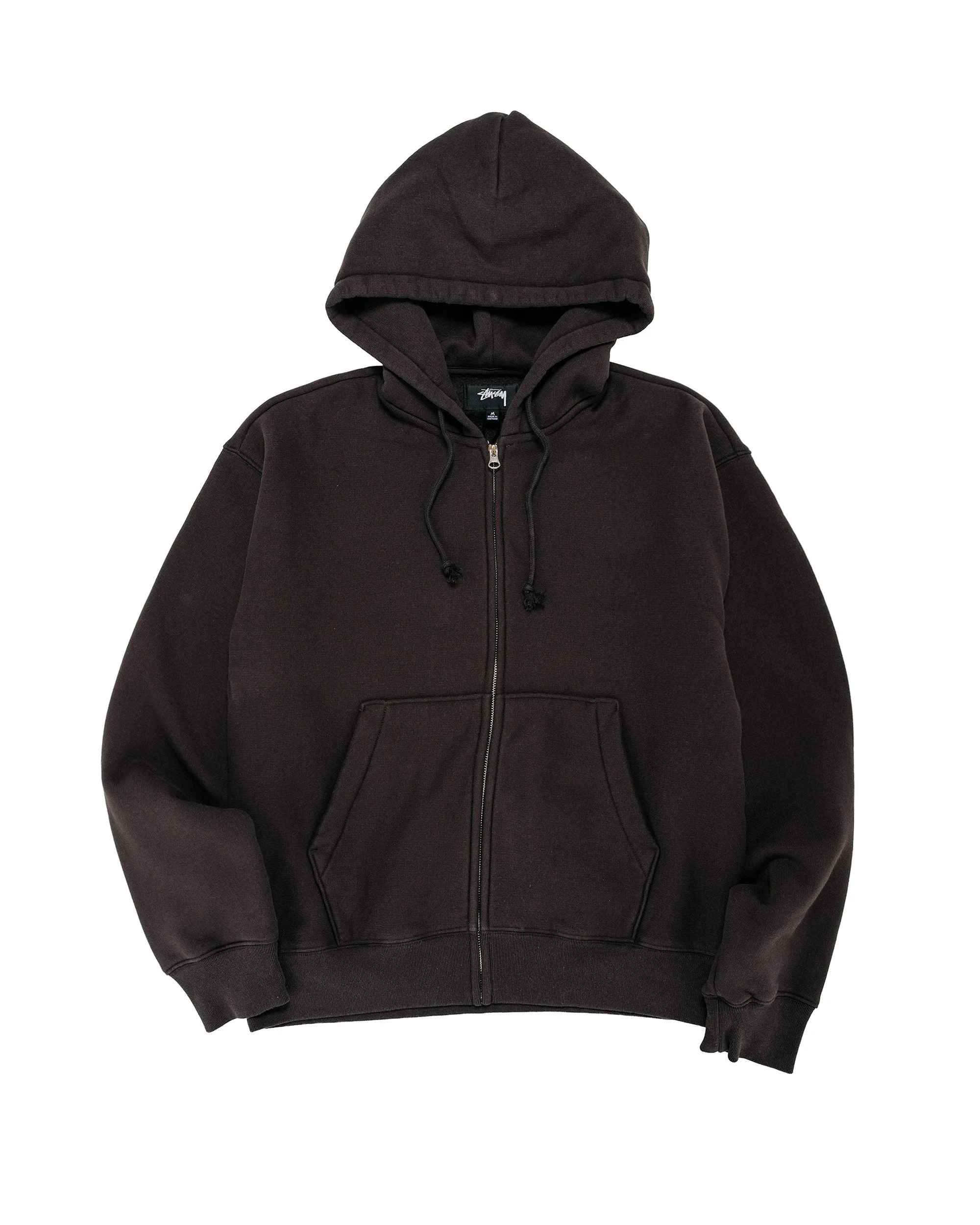 Stüssy Cursive Applique Zip Hoodie Black - 1