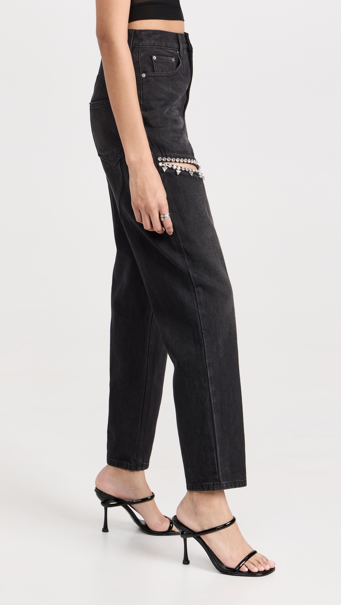 Crystal Slit Jeans - 3