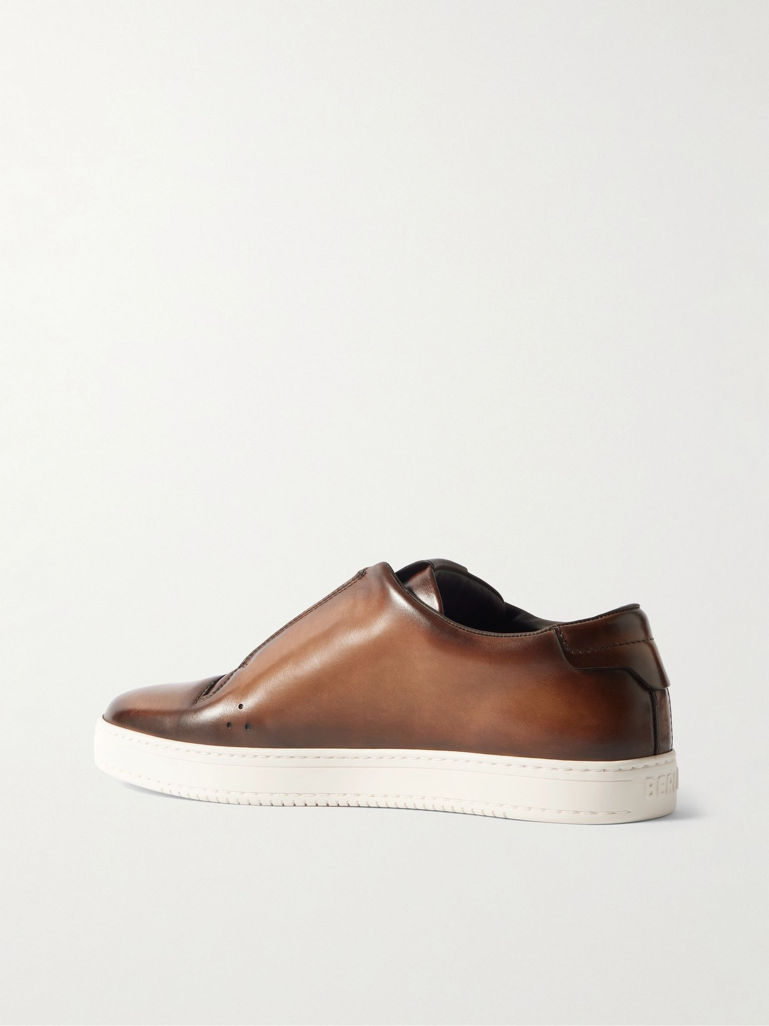 Playtime Scritto Venezia Leather Slip-On Sneakers Brown - 4