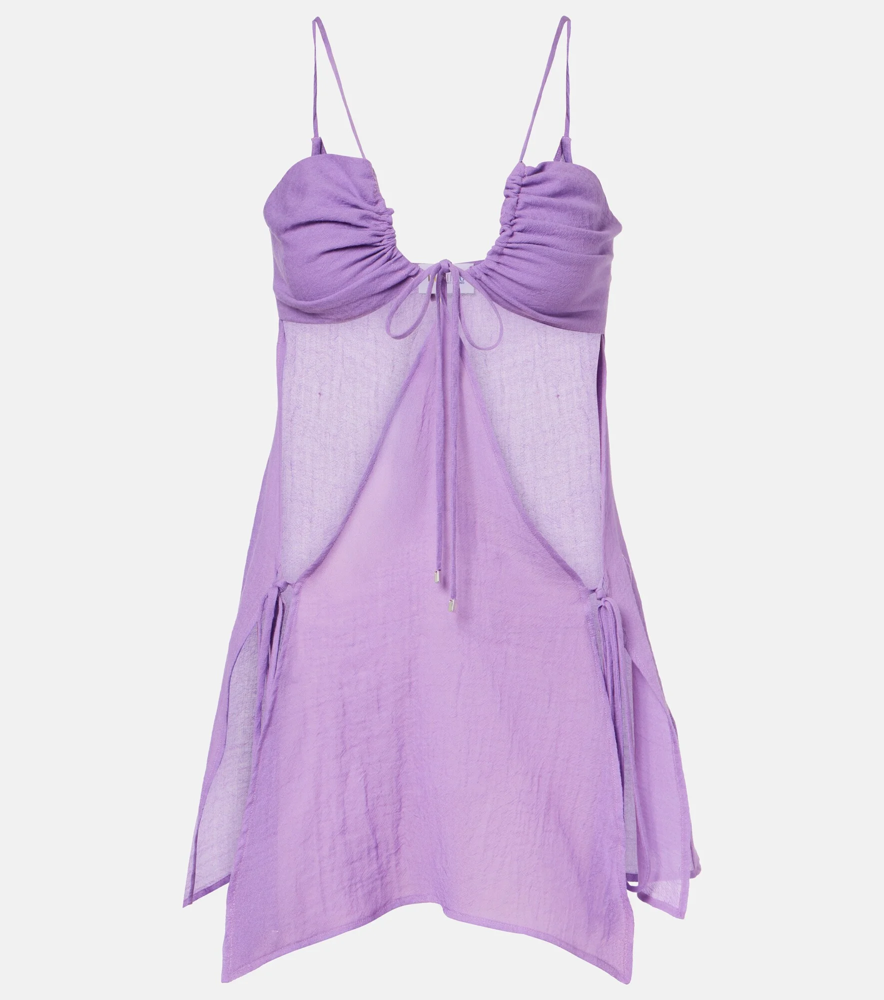 Cutout cotton muslin minidress - 1