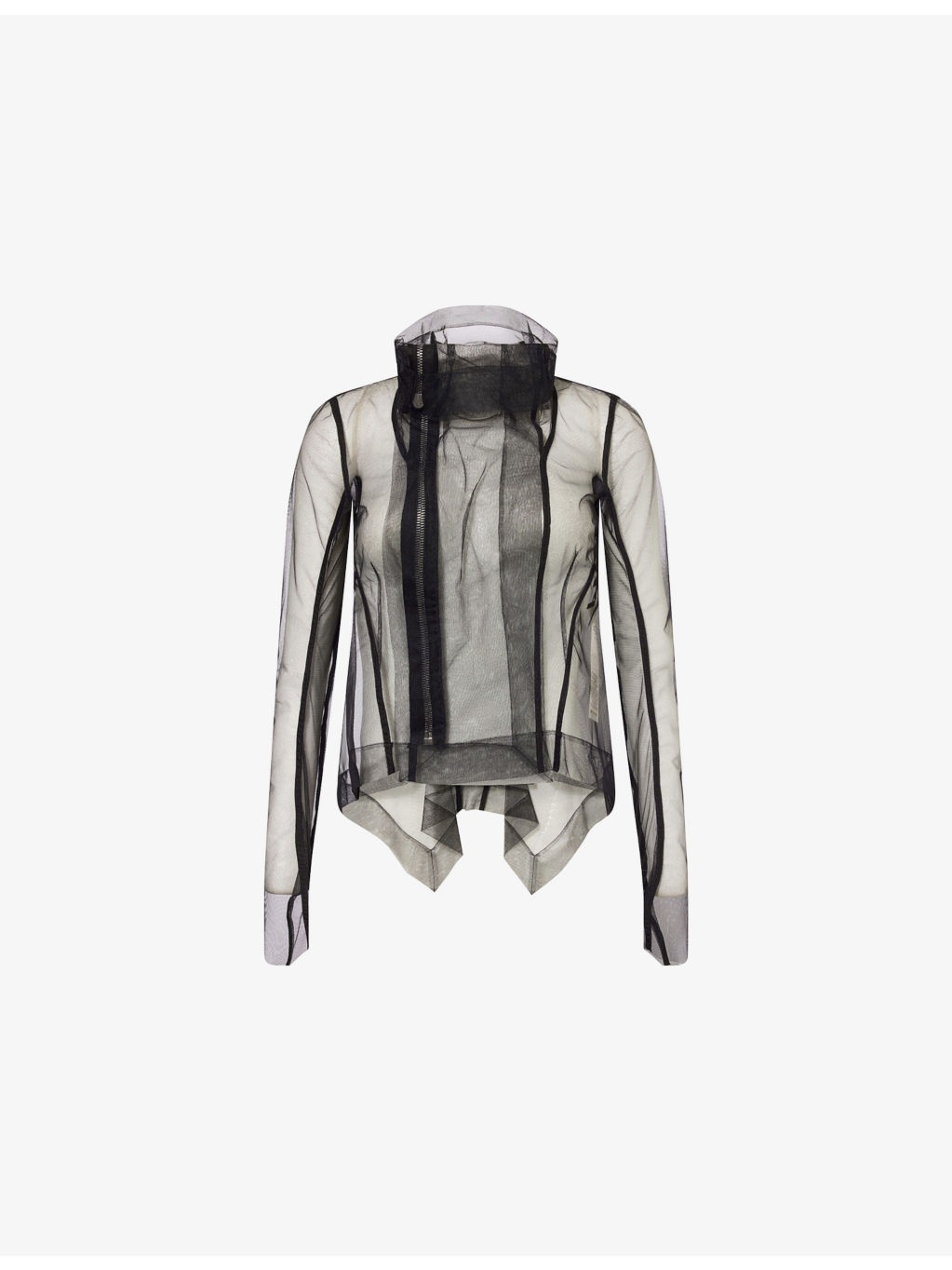 Naska Asymmetric-Hem Slim-Fit Leather Jacket - 1
