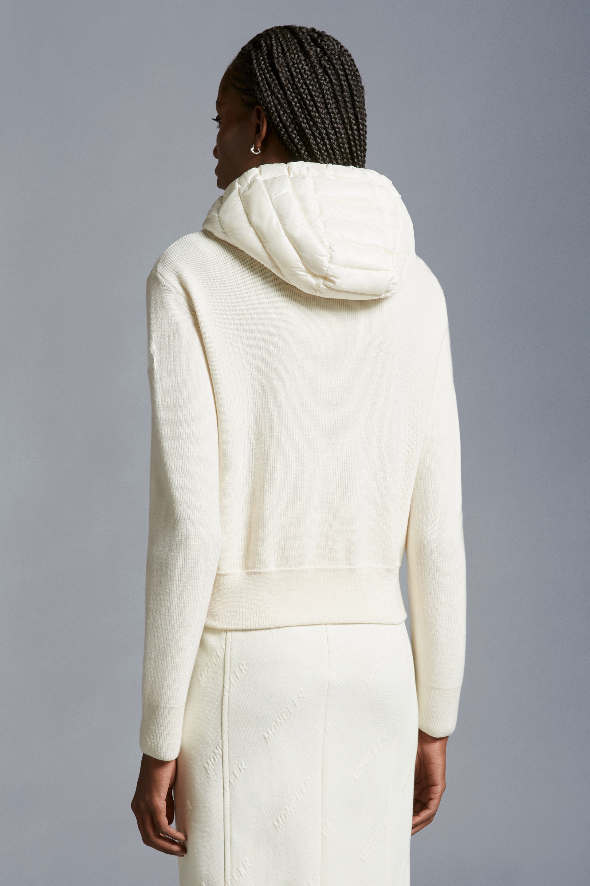 Padded Wool Zip-Up Hoodie - 5