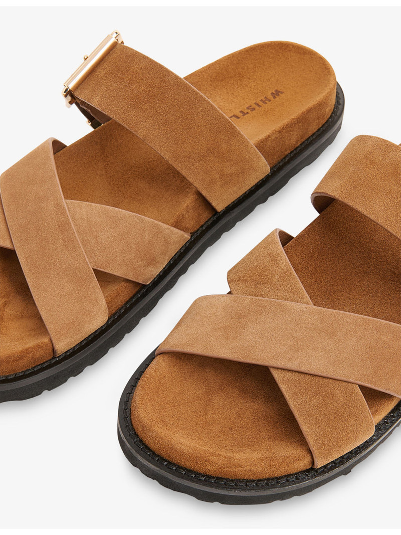 Celestine Buckle-Detail Leather Slider 3