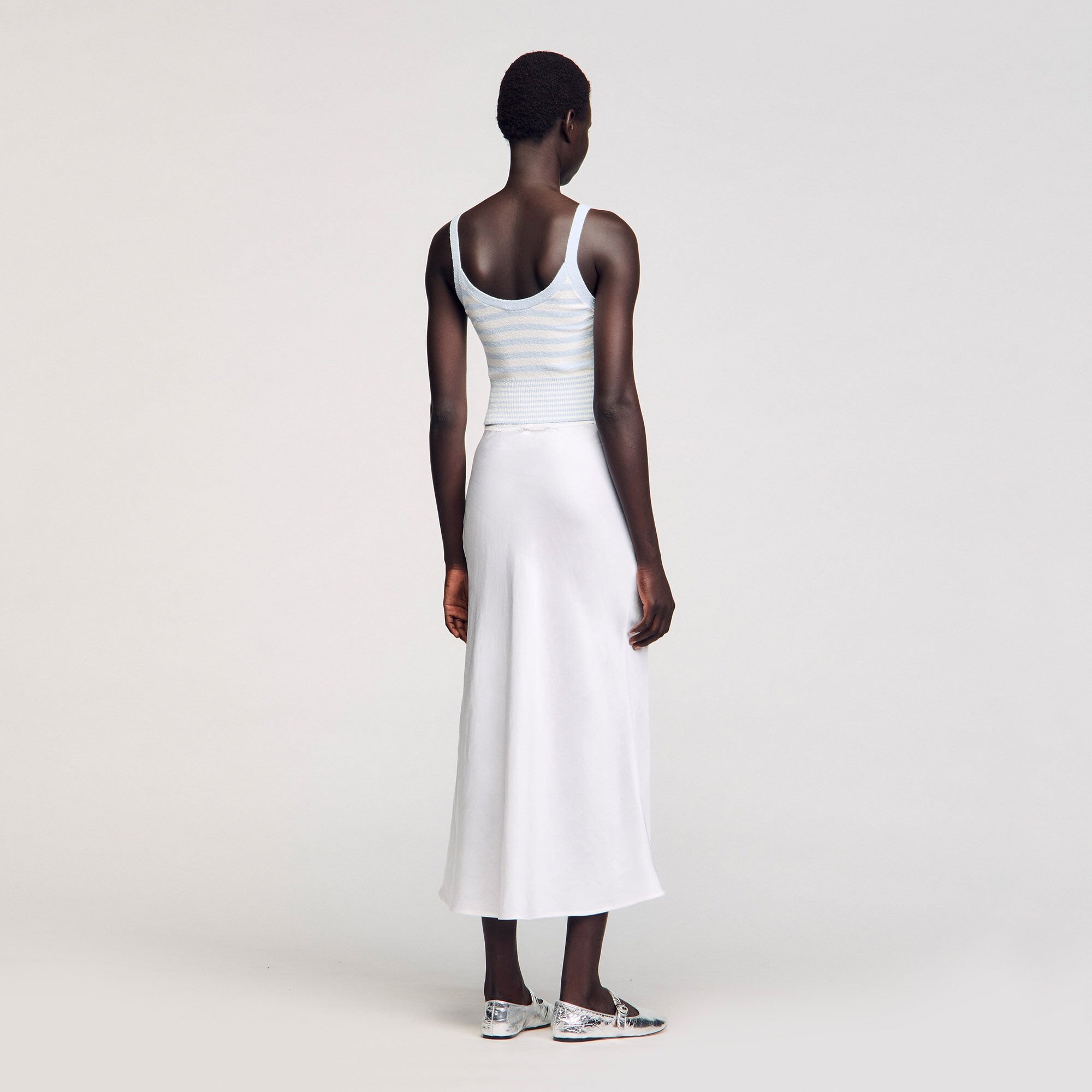 MAXI SATIN-EFFECT SKIRT - 5
