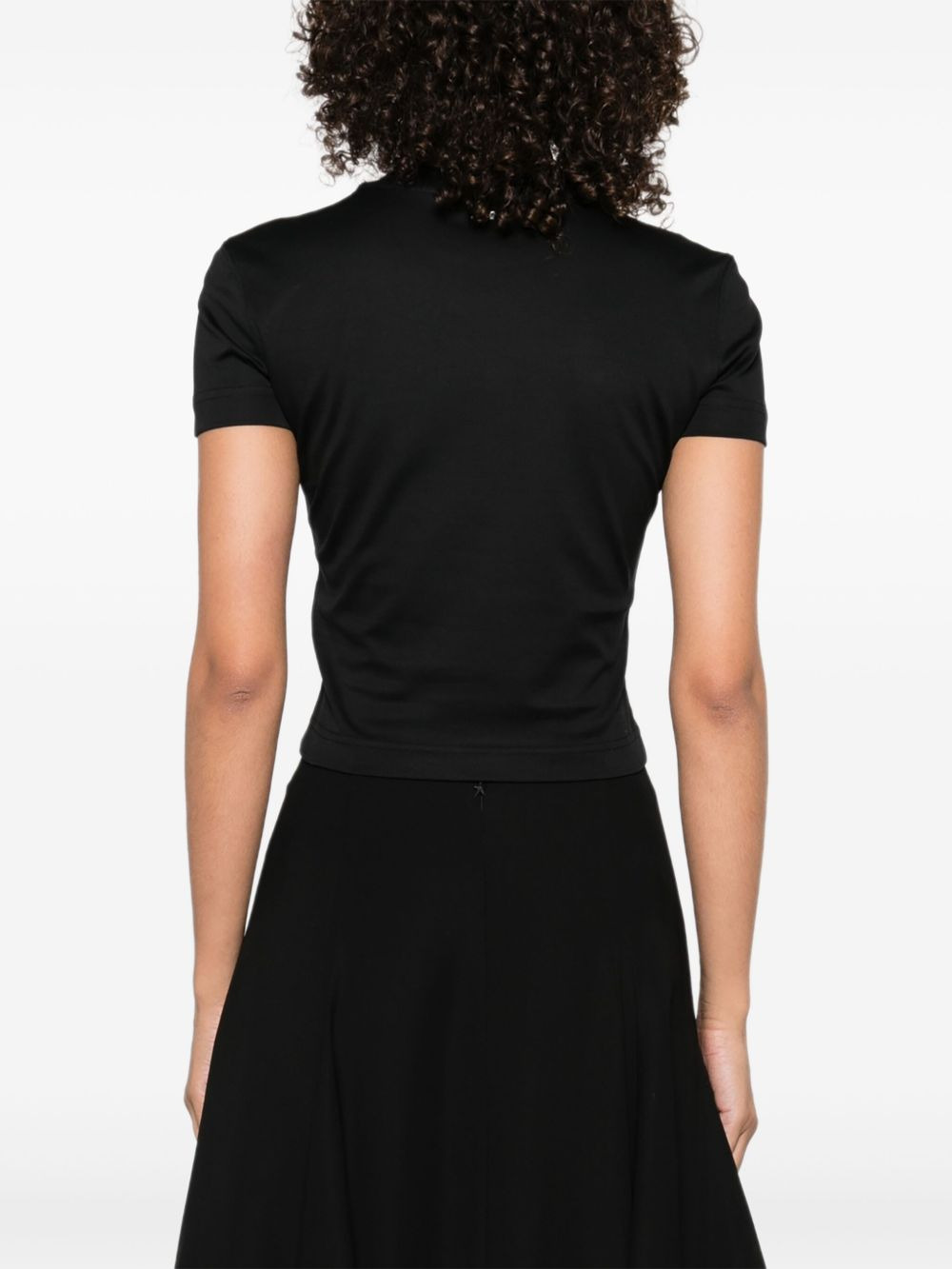 piercing-detail cotton T-shirt - 4