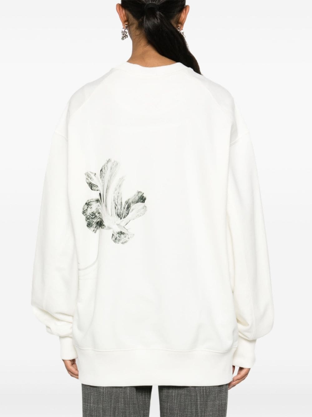 floral-print jersey sweatshirt - 4
