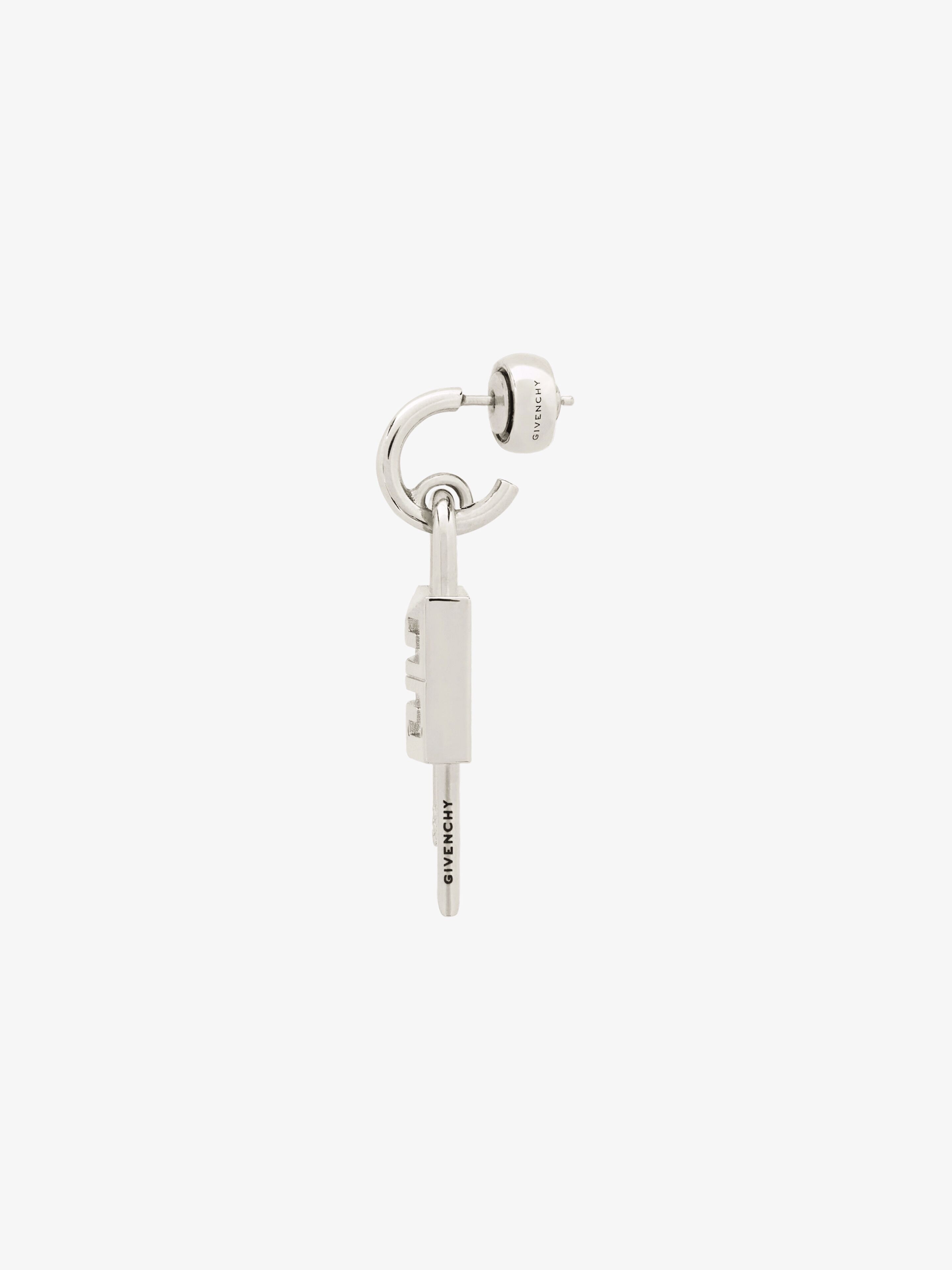 LOCK EARRING IN METAL - 4