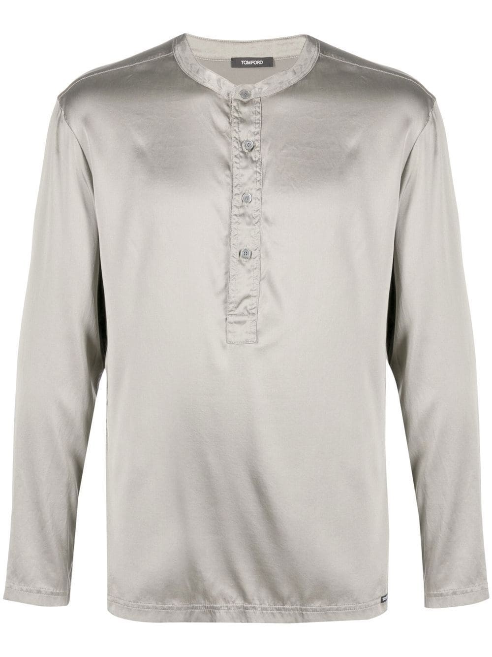 buttoned long-sleeved T-Shirt - 1