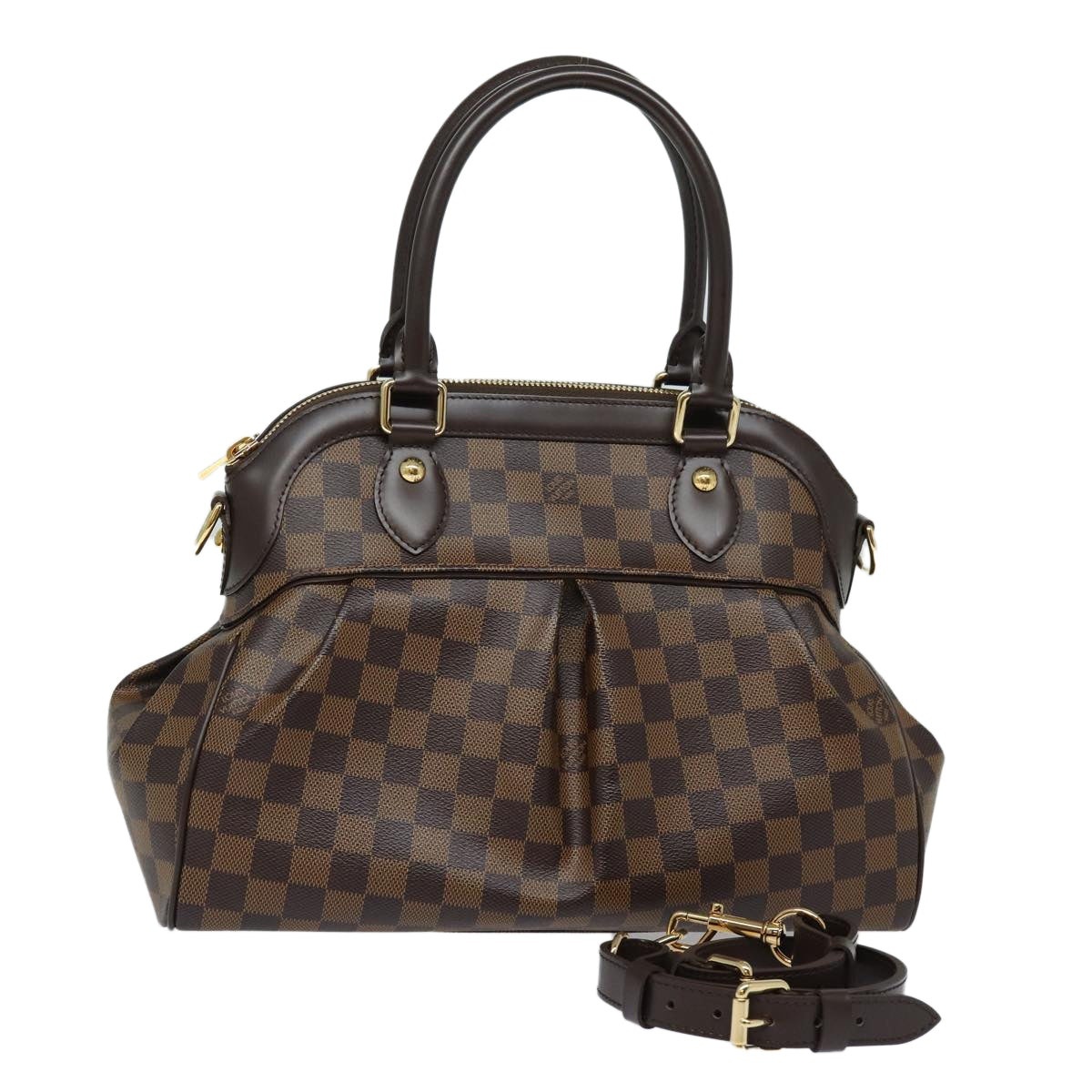 LOUIS VUITTON Damier Ebene Trevi GM Hand Bag N51998 - 1